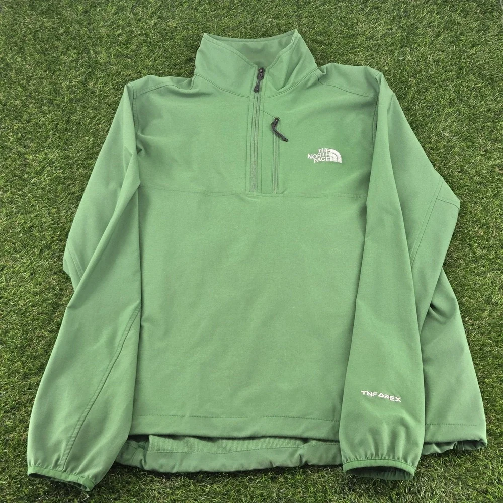 Men's The North Face Apex Quarter-zip Pullover Lightweight Jacket- Green Size L